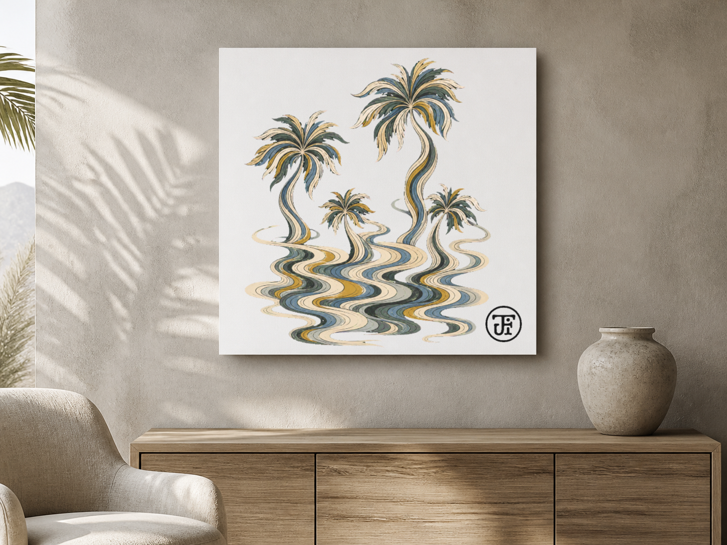 Flowing Palms Canvas lifestyle
