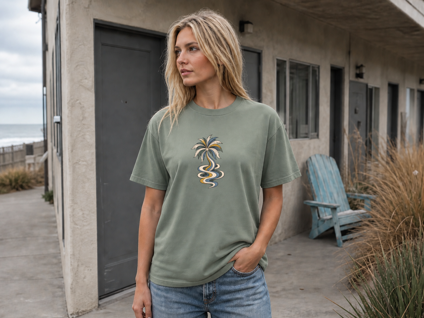 Palm Smoke II Heavyweight Tee lifestyle