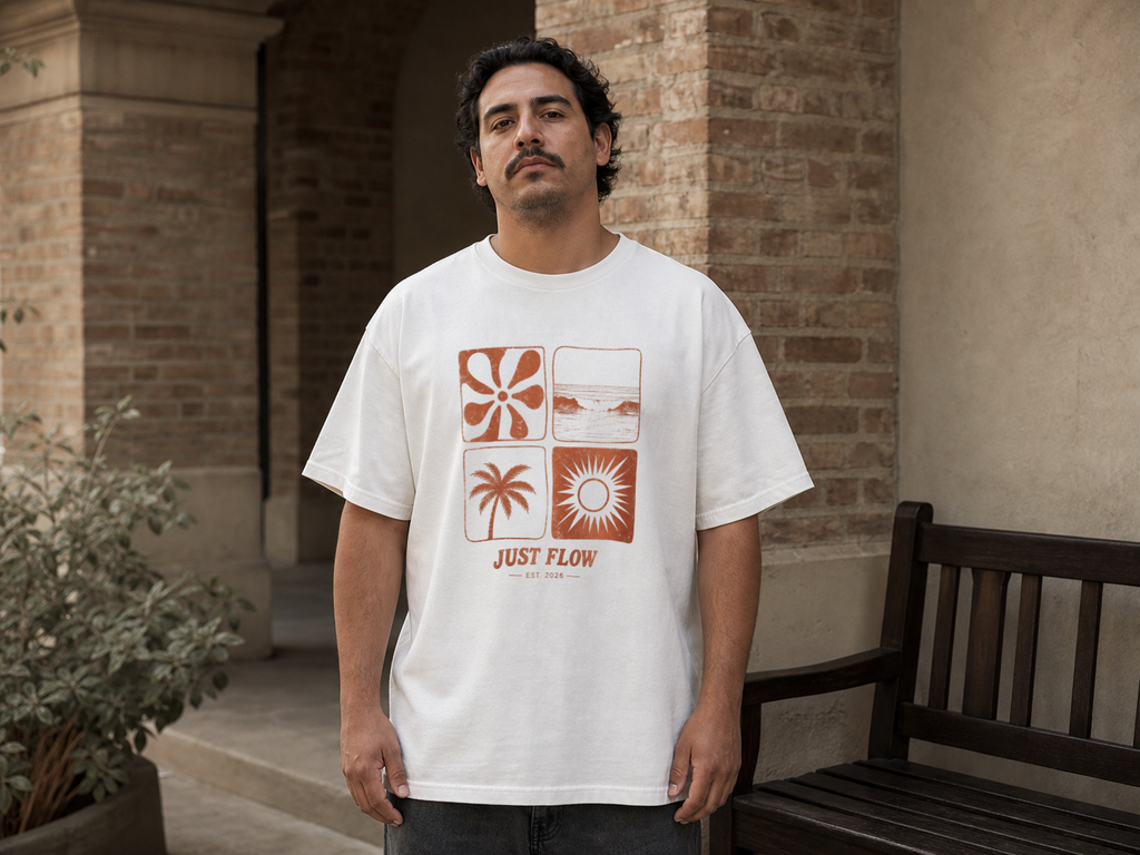 Retro Grid Oversized Tee lifestyle