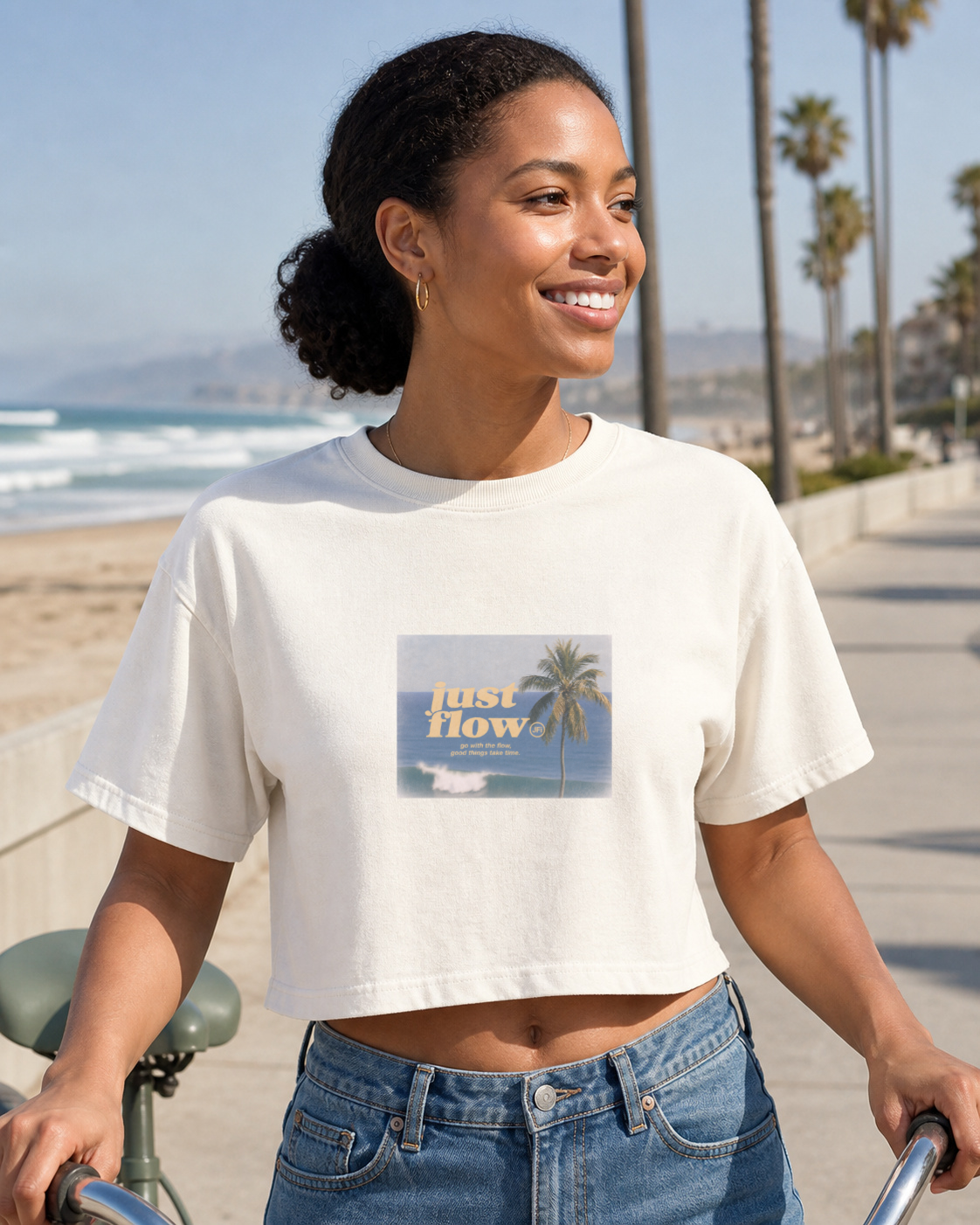 Postcard Cropped Tee - Women's lifestyle