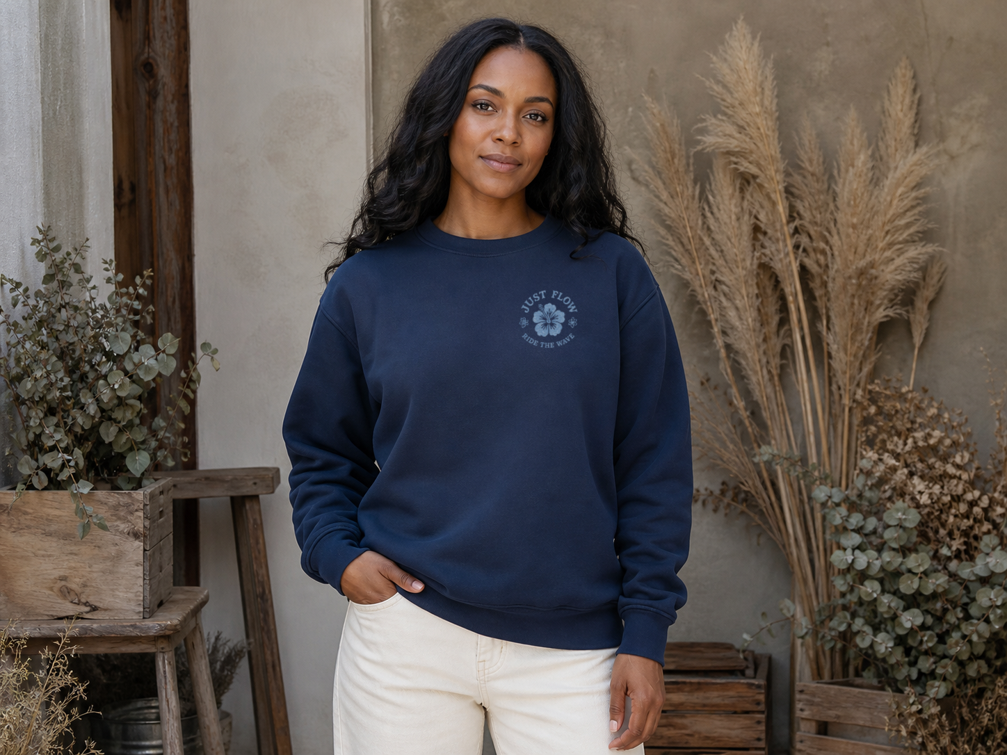 Ride the Wave Graphic Crew - Women's lifestyle