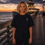 Just Flow Palm Emblem Heavyweight Tee Black lifestyle hero
