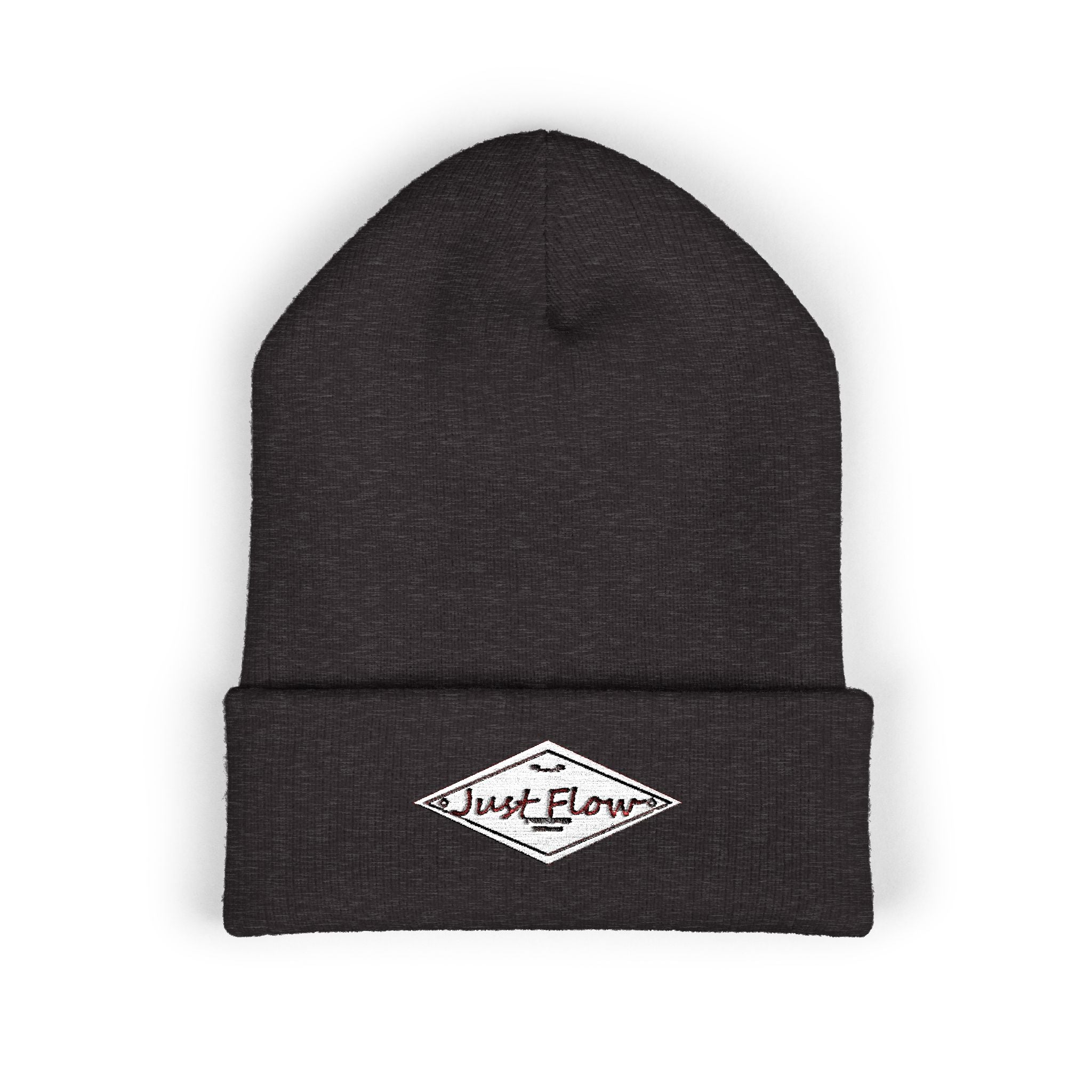 Embroidered Diamond Badge Beanie