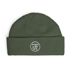 JFI Monogram Embroidered Cuff Beanie