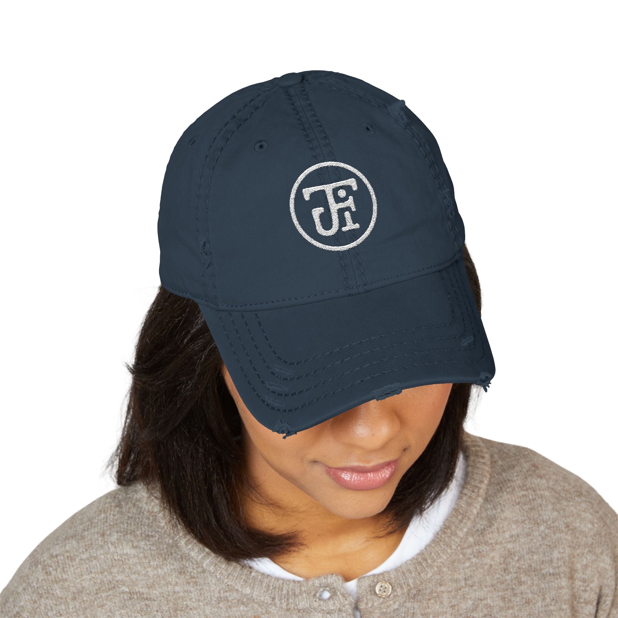 Monogram Dad Hat — Distressed