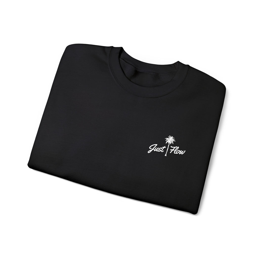 Minimal Black Crewneck Sweatshirt with Small Chest Logo