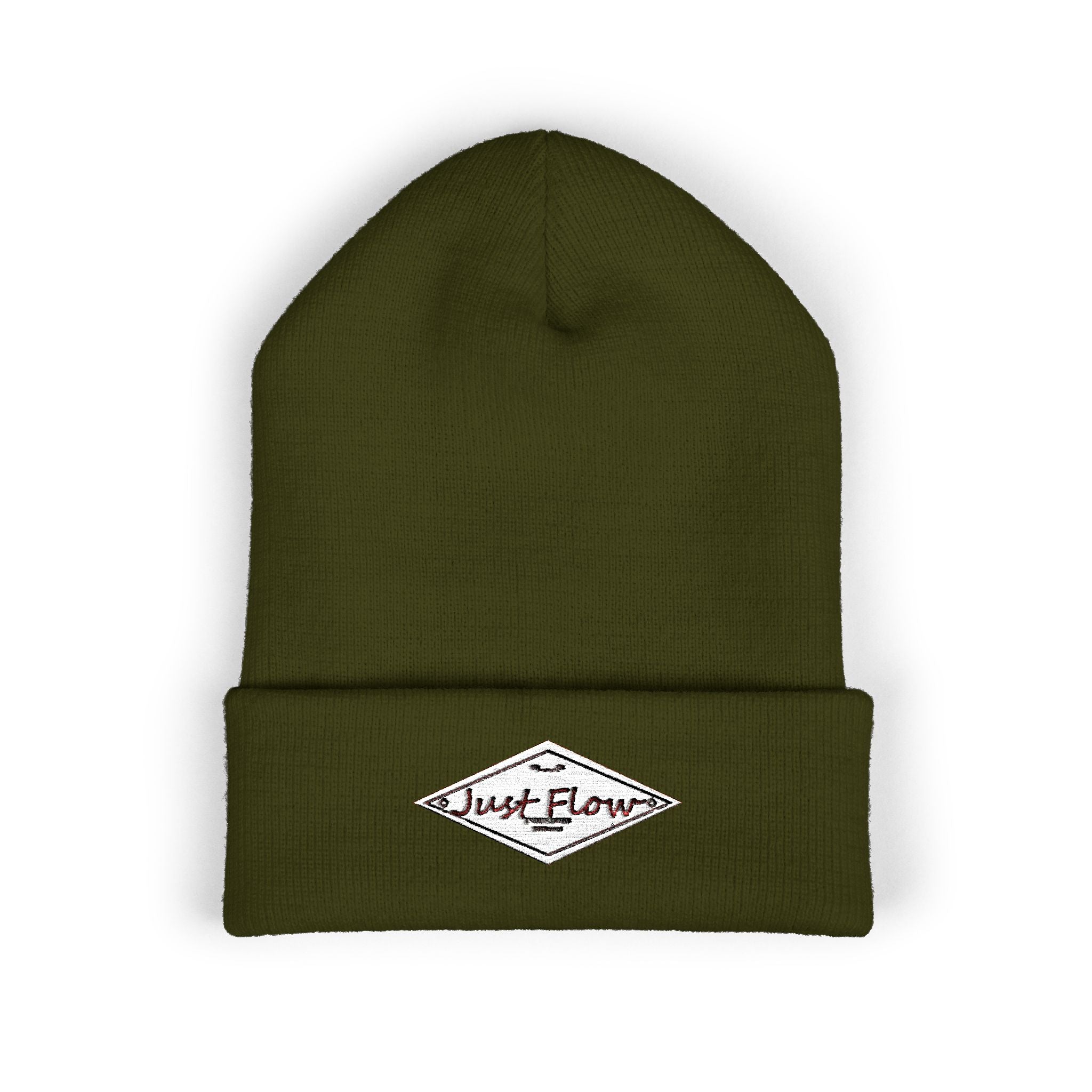 Embroidered Diamond Badge Beanie