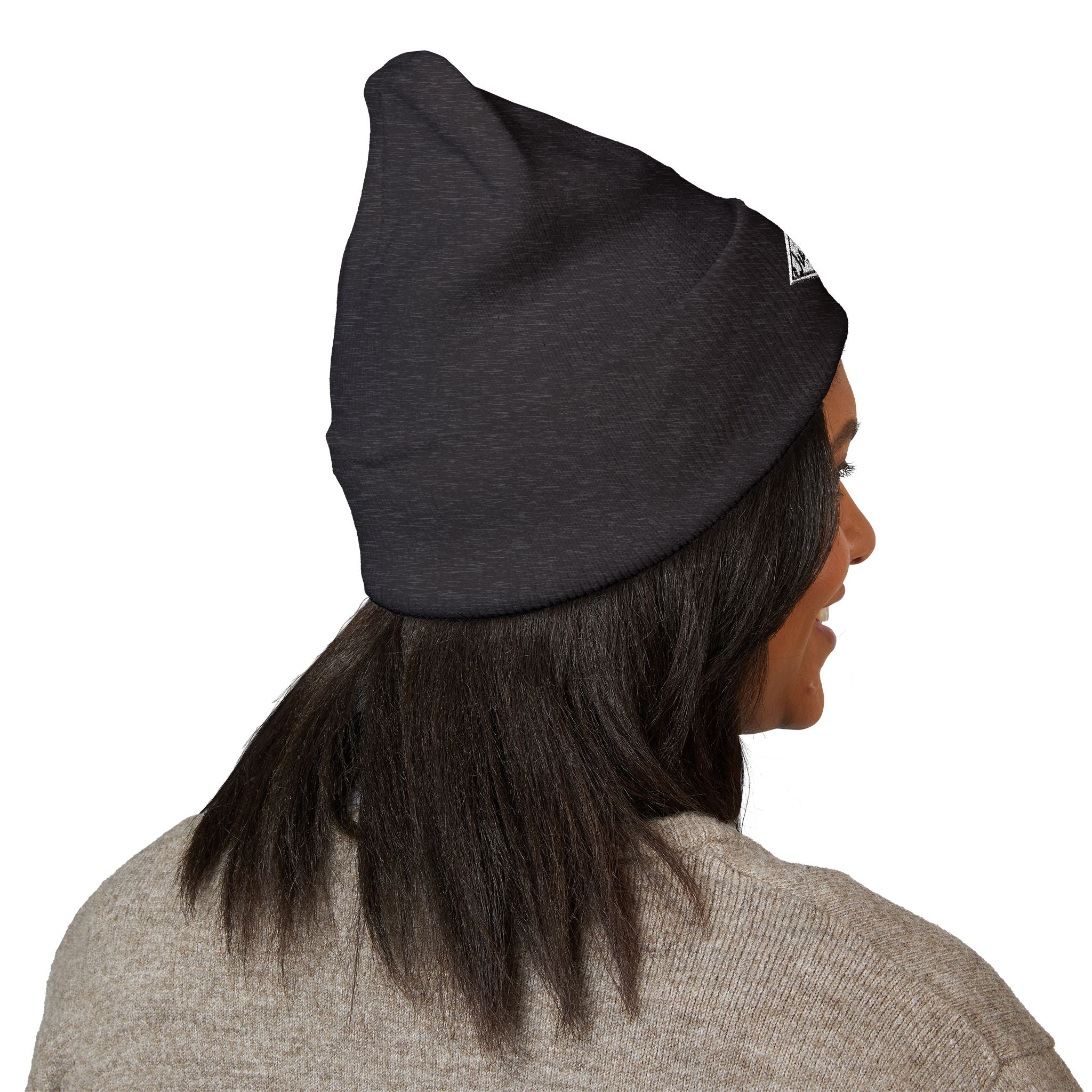 Embroidered Diamond Badge Beanie