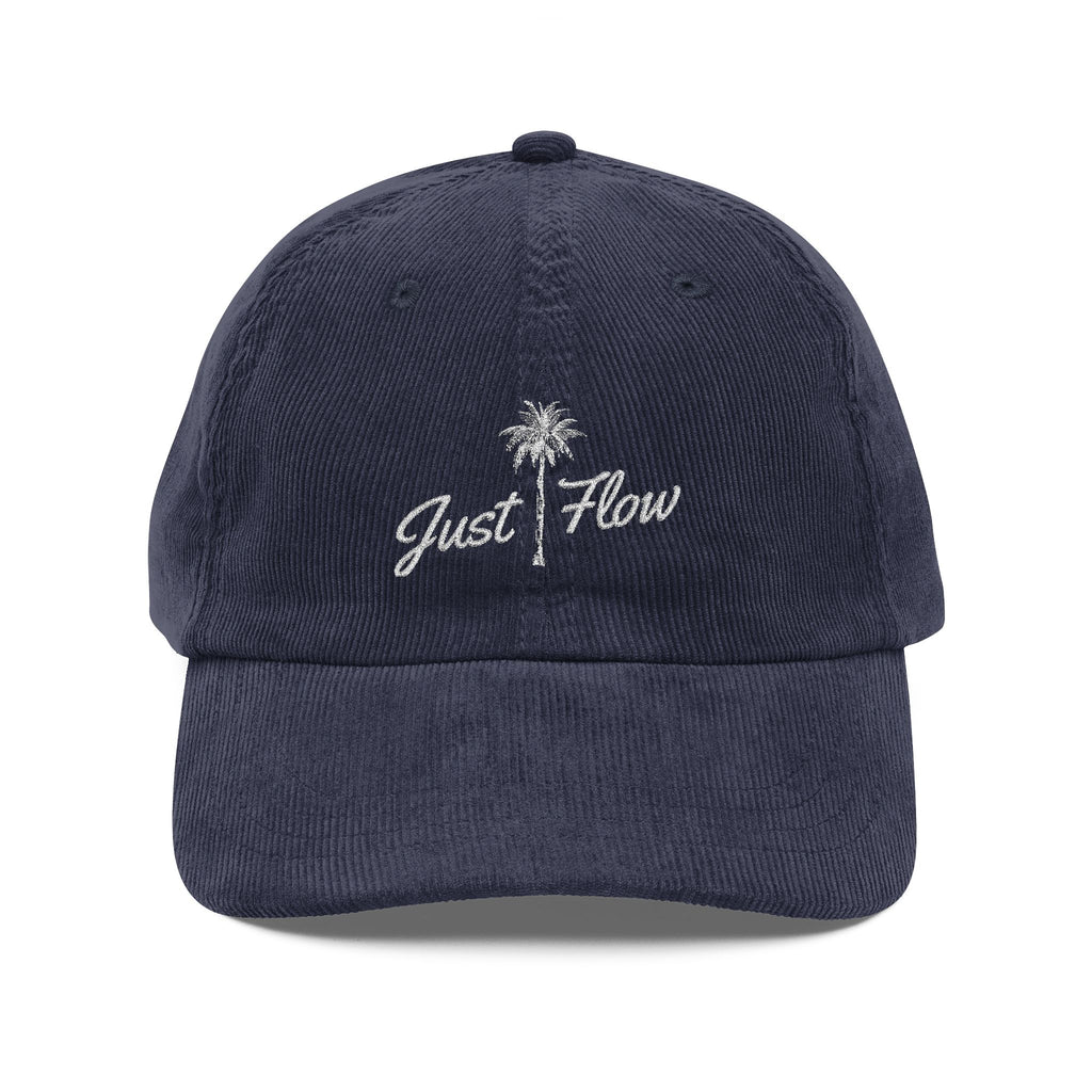 Palm Script Embroidered Corduroy Cap