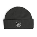Embroidered Circle Monogram Cuff Beanie