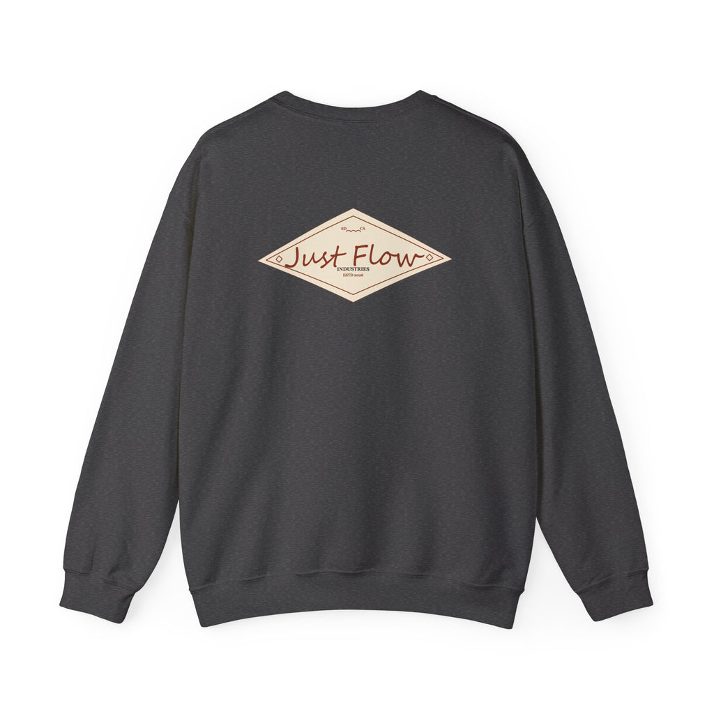Diamond Badge Crew Sweatshirt — Black / Dark Heather