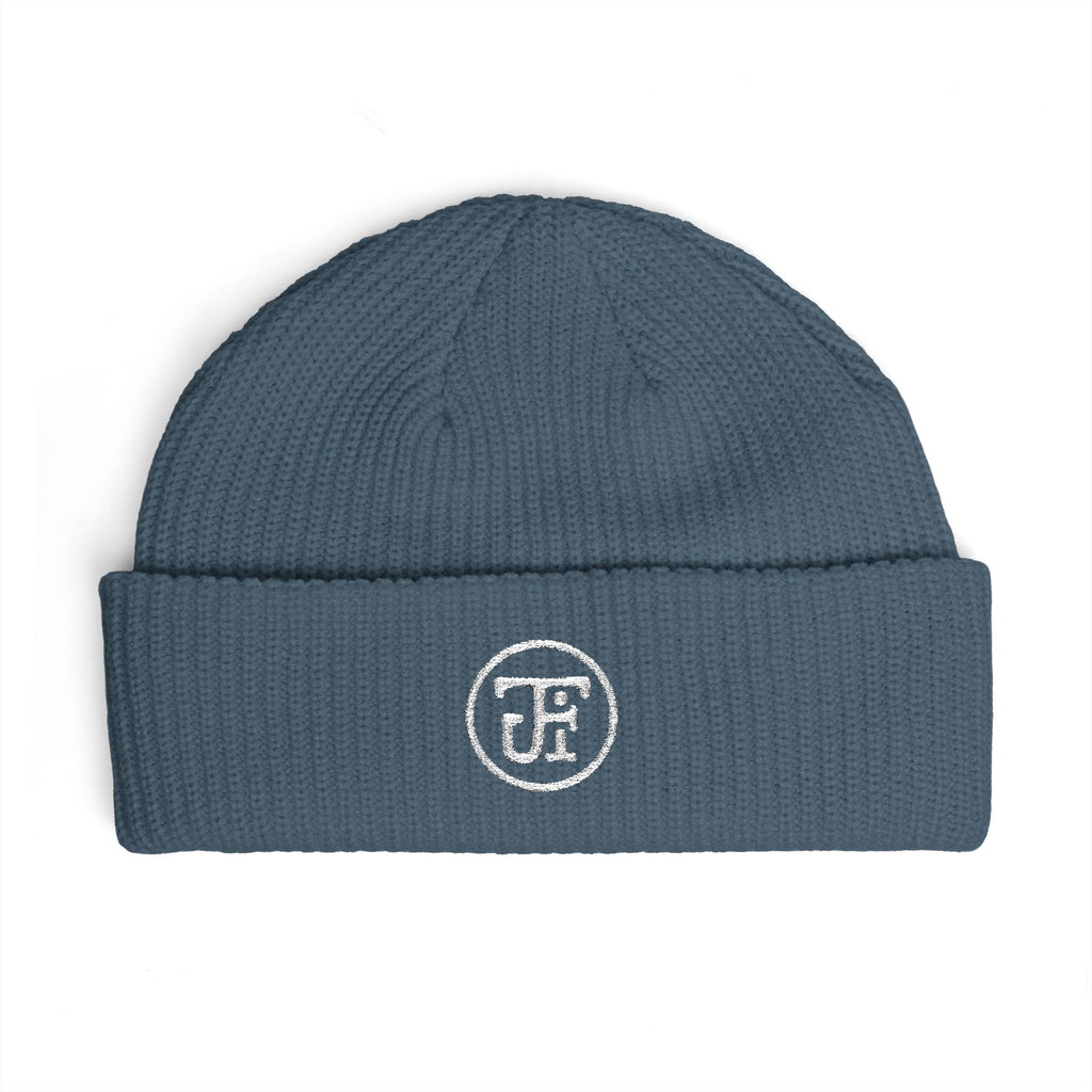 JFI Monogram Embroidered Cuff Beanie