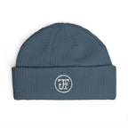 JFI Monogram Embroidered Cuff Beanie