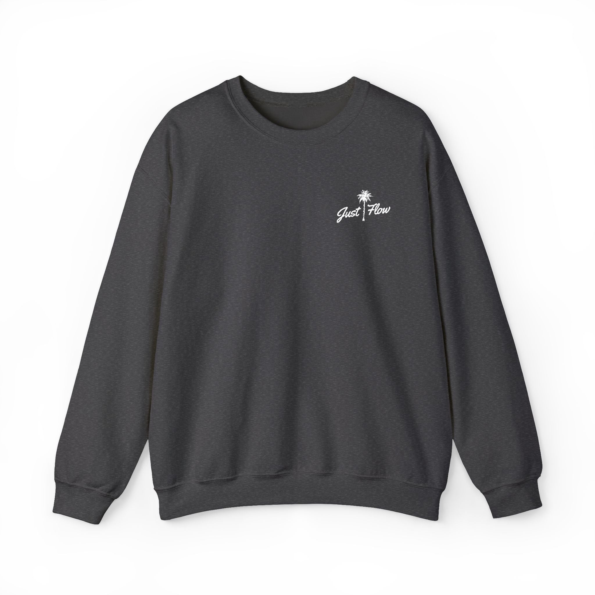 Minimal Black Crewneck Sweatshirt with Small Chest Logo