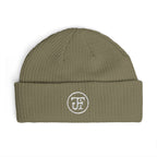 JFI Monogram Embroidered Cuff Beanie