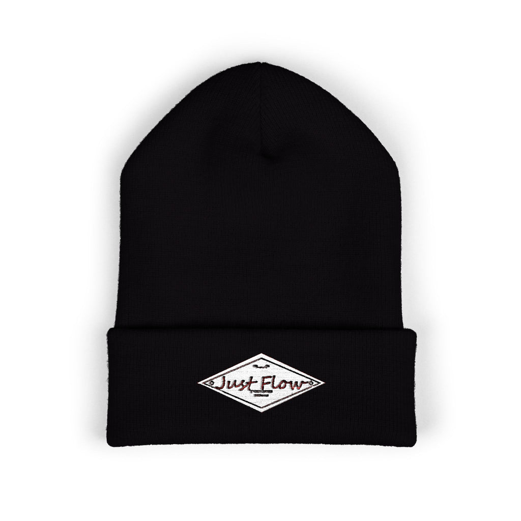 Embroidered Diamond Badge Beanie
