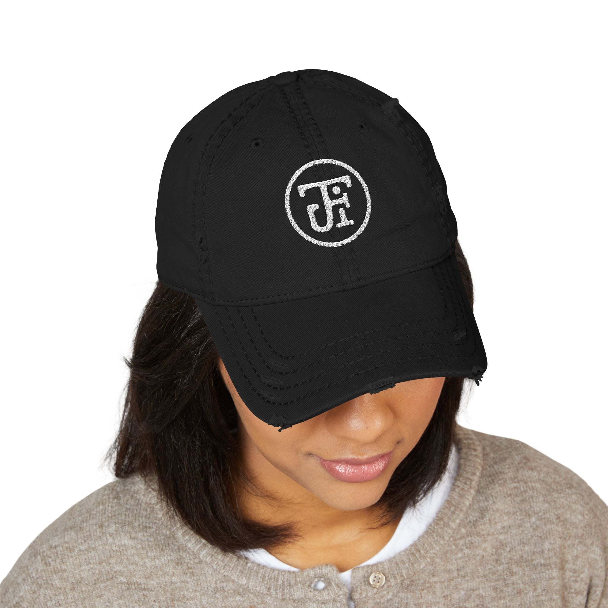 Monogram Dad Hat — Distressed