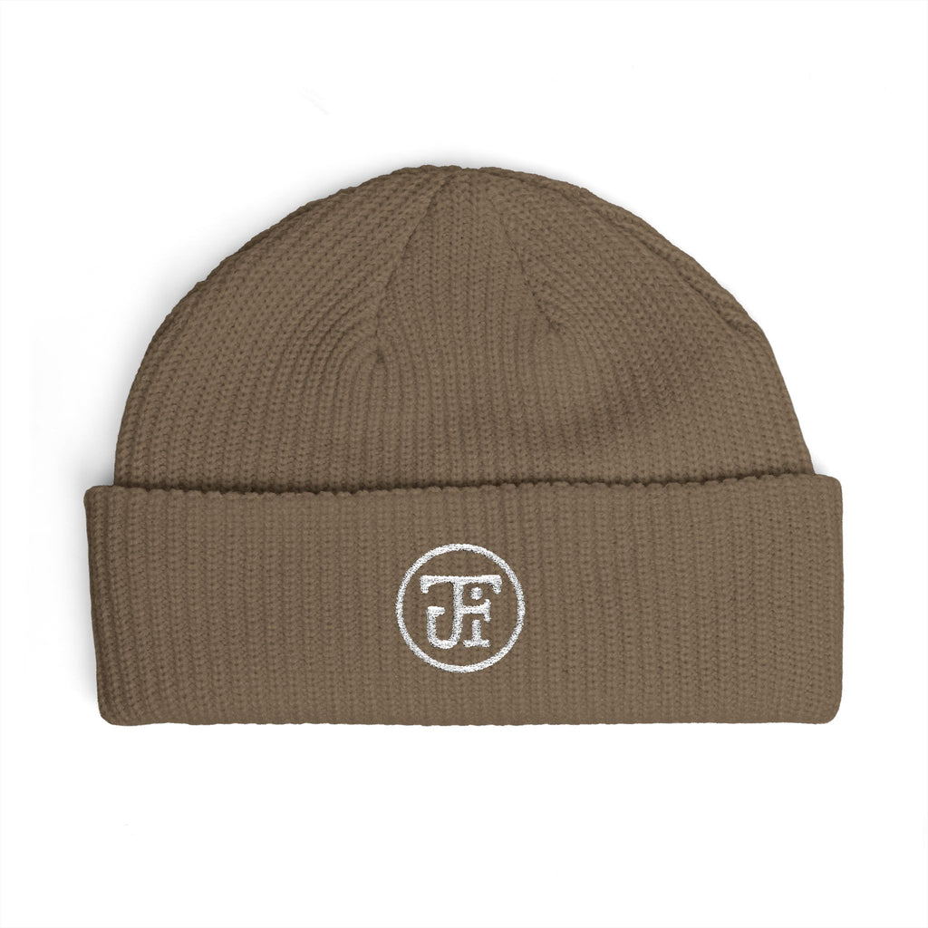 JFI Monogram Embroidered Cuff Beanie