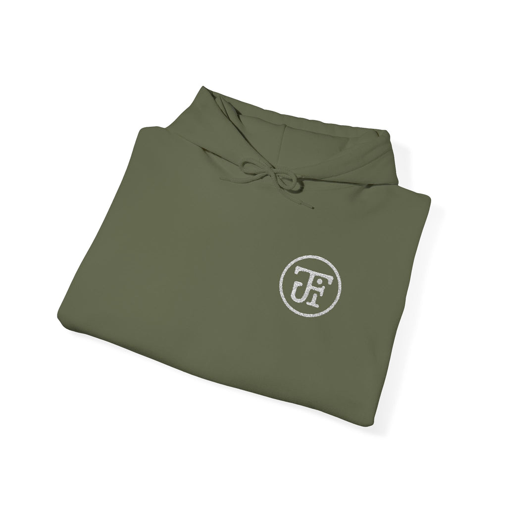 Monogram Hoodie — Black / Charcoal / Military Green