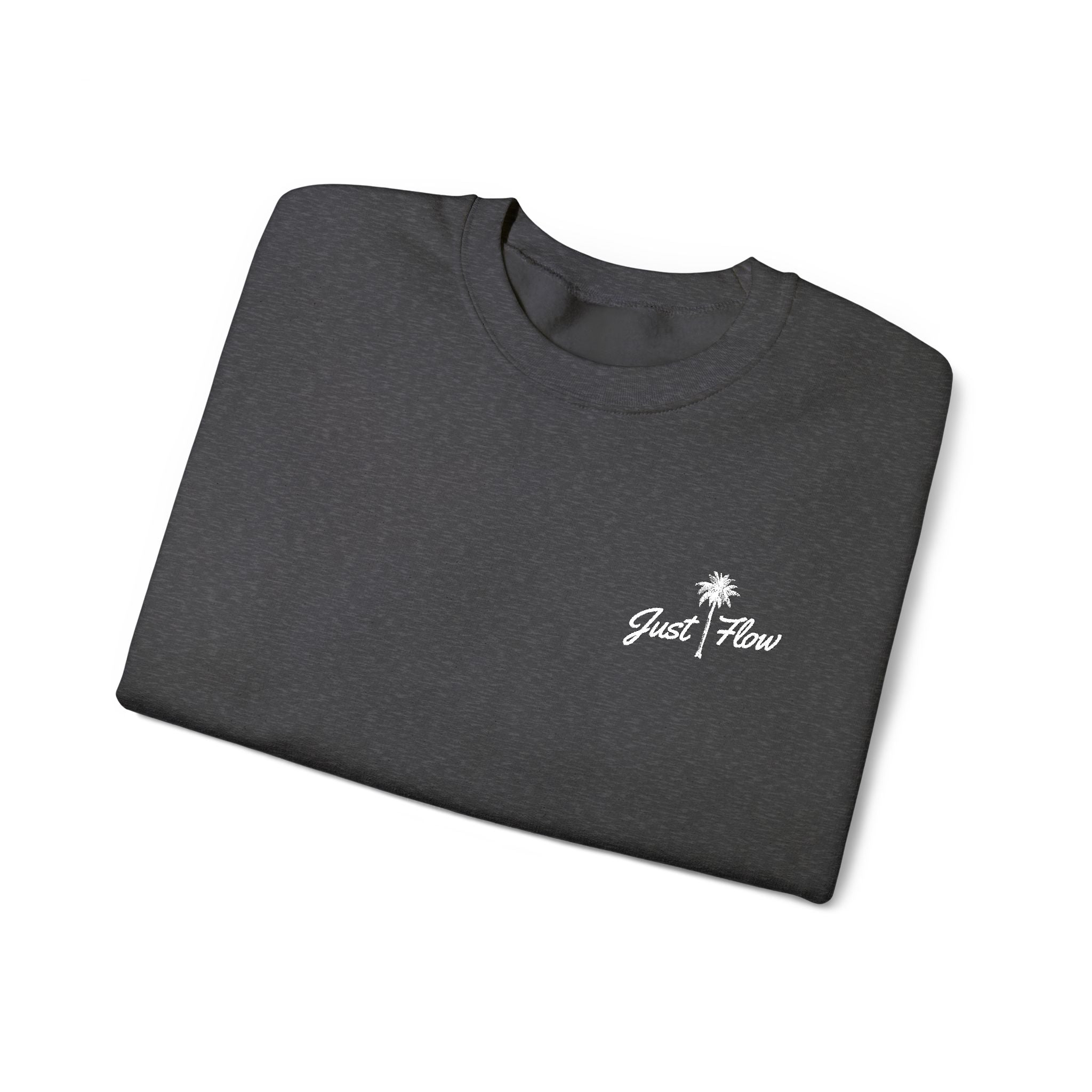 Minimal Black Crewneck Sweatshirt with Small Chest Logo
