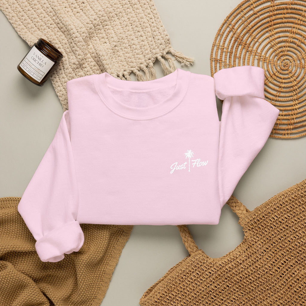Minimal Black Crewneck Sweatshirt with Small Chest Logo