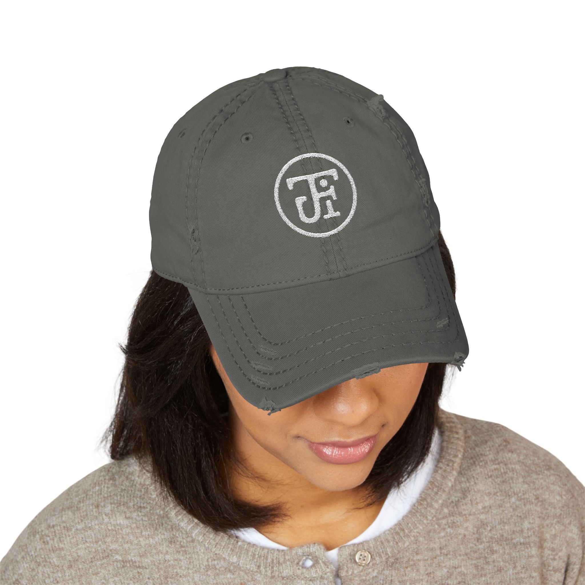 Monogram Dad Hat — Distressed