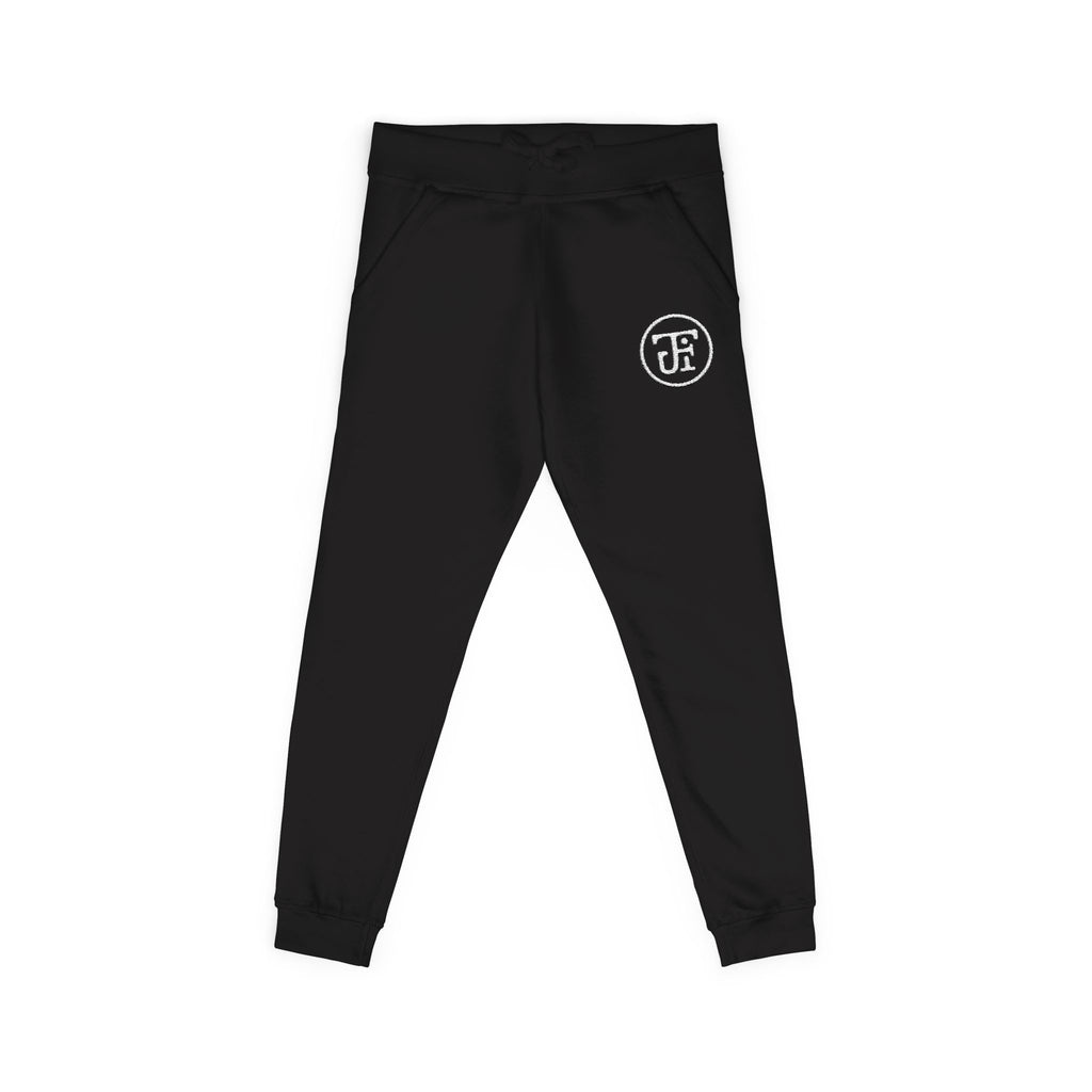 Monogram Fleece Sweatpants — Black / Carbon Grey