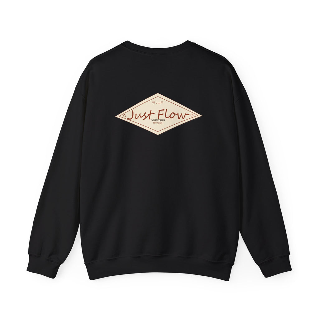 Diamond Badge Crew Sweatshirt — Black / Dark Heather