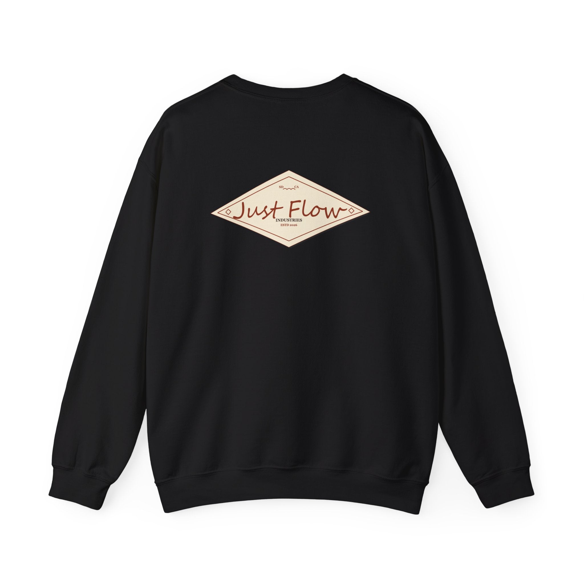 Diamond Badge Crew Sweatshirt — Black / Dark Heather