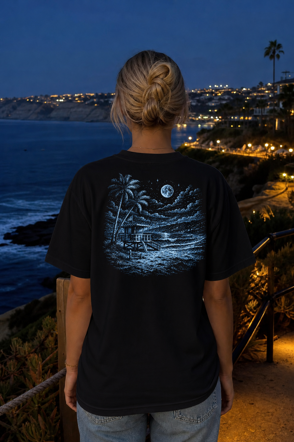 After Dark Lifeguard tee, blue scene lifestyle