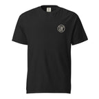 After Dark Heavyweight Tee - washed Black, front, JFI monogram at left chest