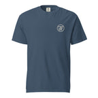 After Dark Heavyweight Tee - washed Midnight, front, JFI monogram at left chest
