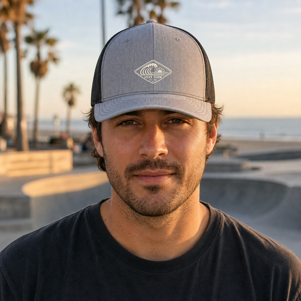 Horizontal Wave Diamond Trucker Cap, lifestyle