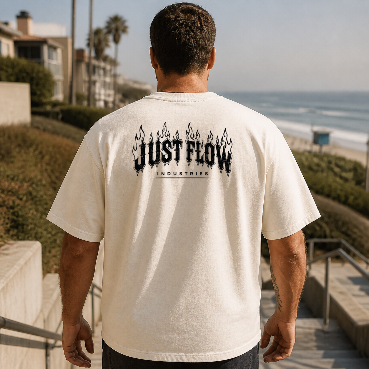 Inferno Oversized Tee back lifestyle