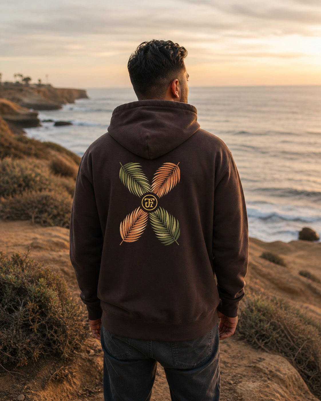 Palm Frond hoodie, San Diego