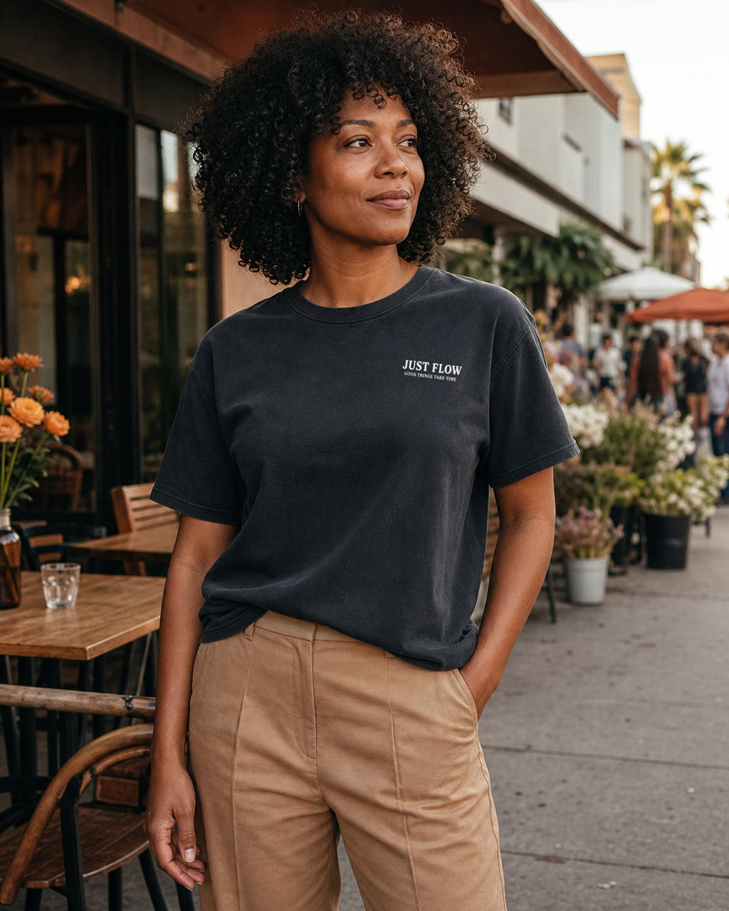 Minimal wordmark heavyweight tee, San Diego