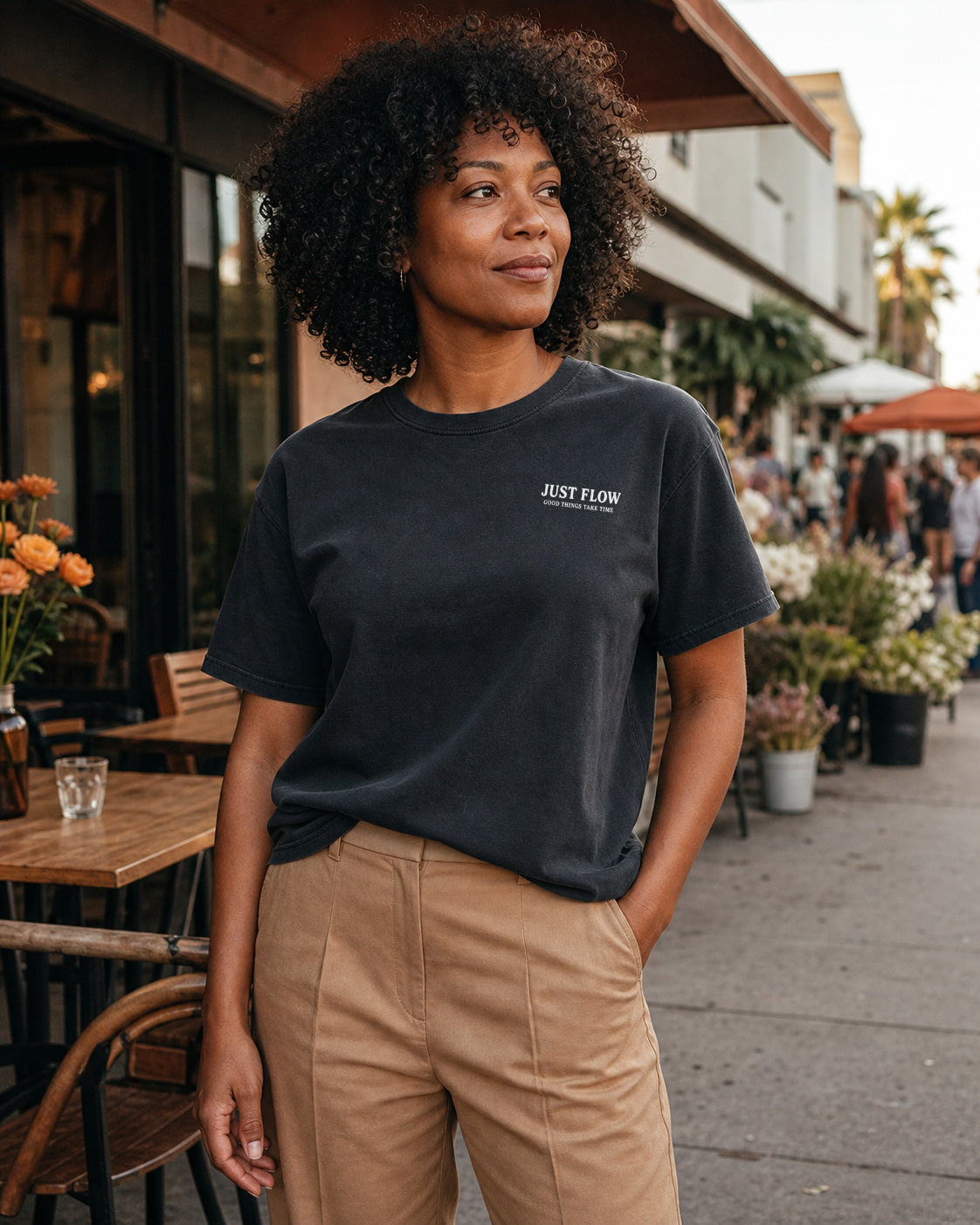 Minimal wordmark heavyweight tee, San Diego