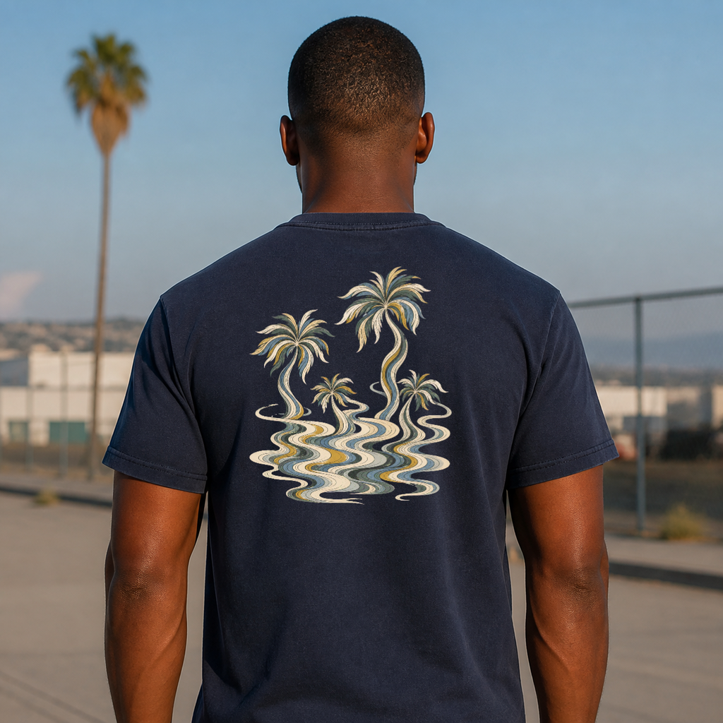 Palm Smoke II Heavyweight Tee back lifestyle