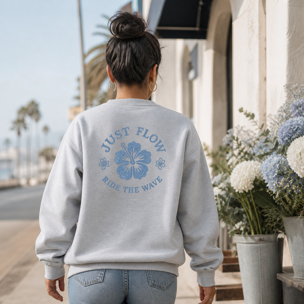 Ride the Wave Crew Sweatshirt back lifestyle