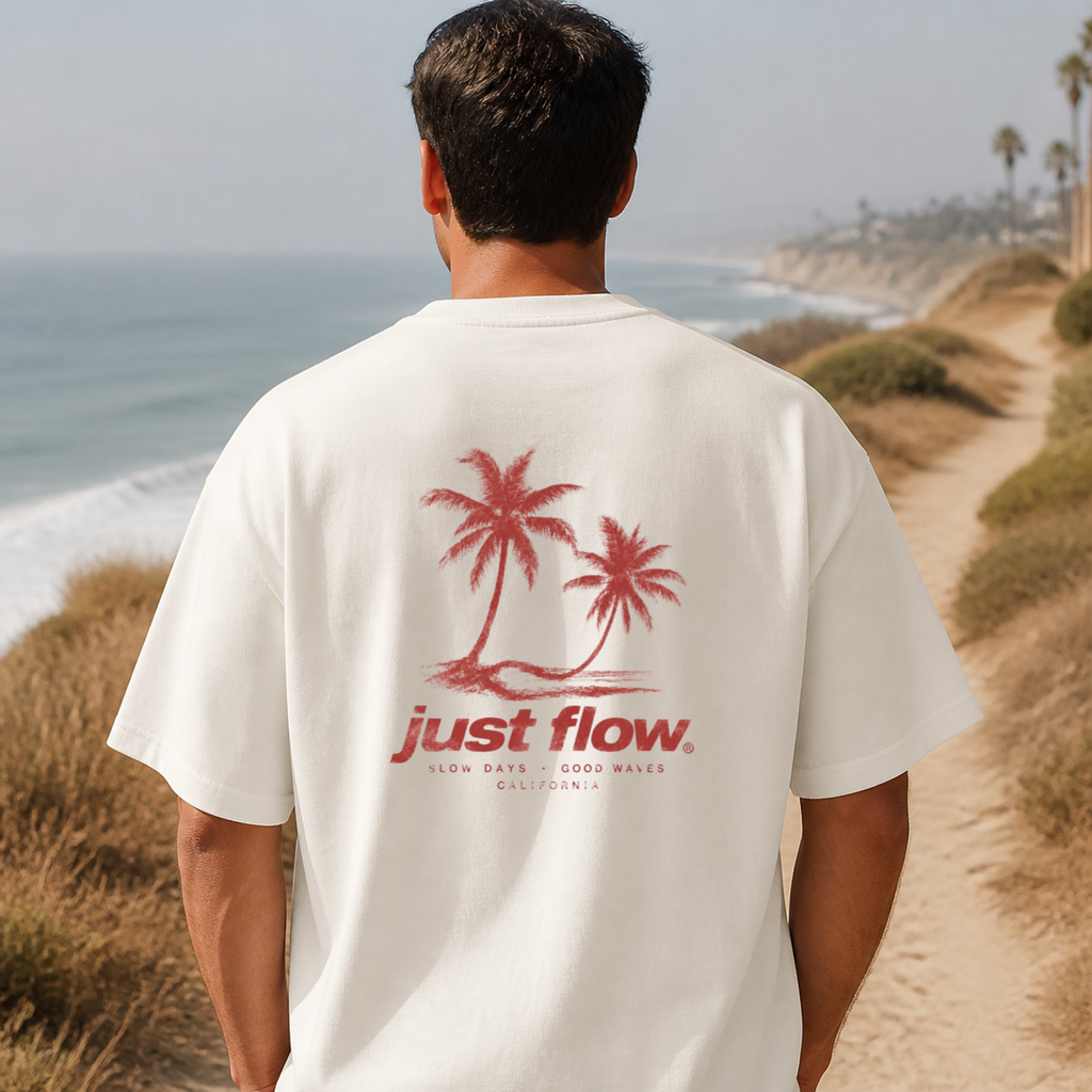 Slow Days Oversized Tee back lifestyle