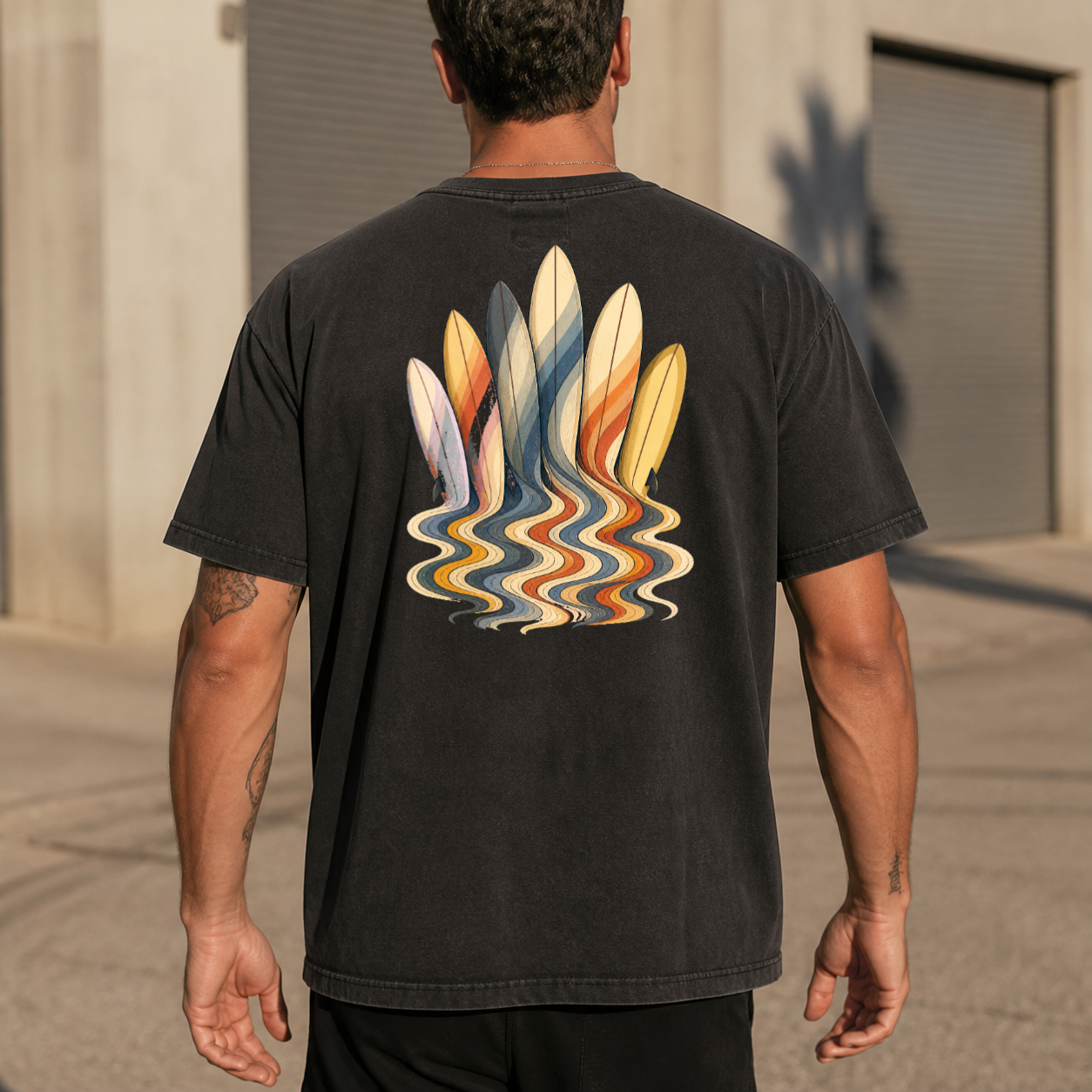 Surf Smoke Heavyweight Tee back lifestyle