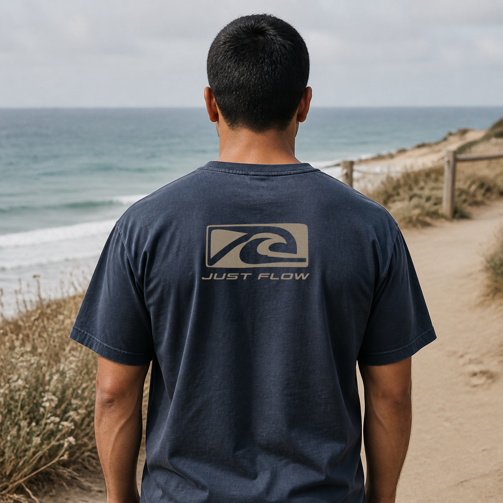 Wave Badge Heavyweight Tee back lifestyle