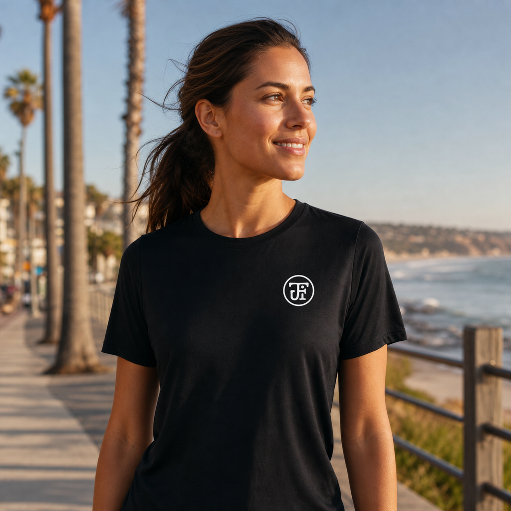 Monogram Graphic Lightweight Tee dark colorway lifestyle hero