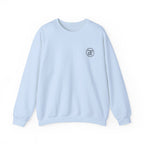 Monogram Graphic Crew Sweatshirt in Light Blue, front