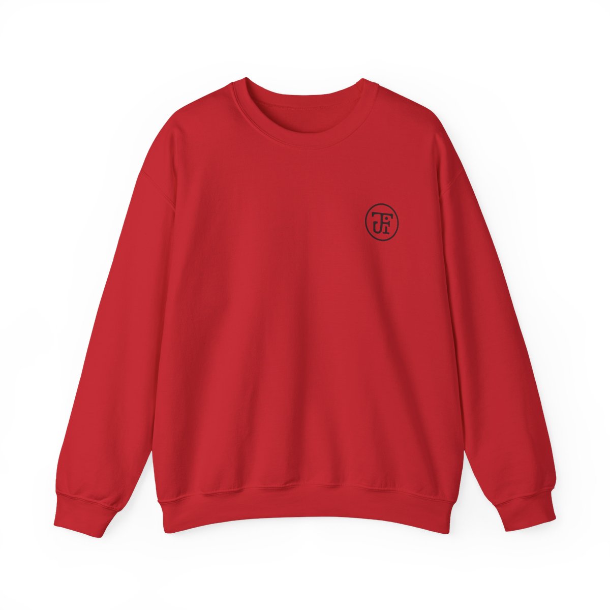 Monogram Graphic Crew Sweatshirt in Red, front