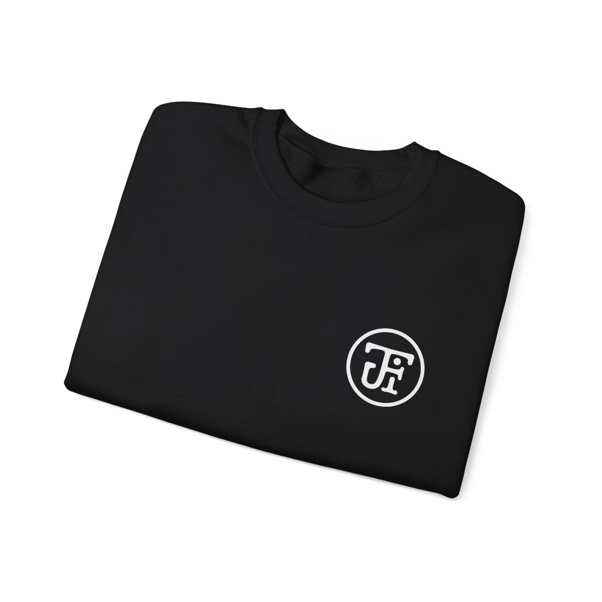 Monogram Crew Sweatshirt — Black / Dark Heather