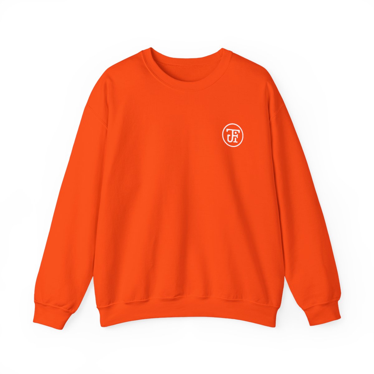 Monogram Graphic Crew Sweatshirt in Orange, front