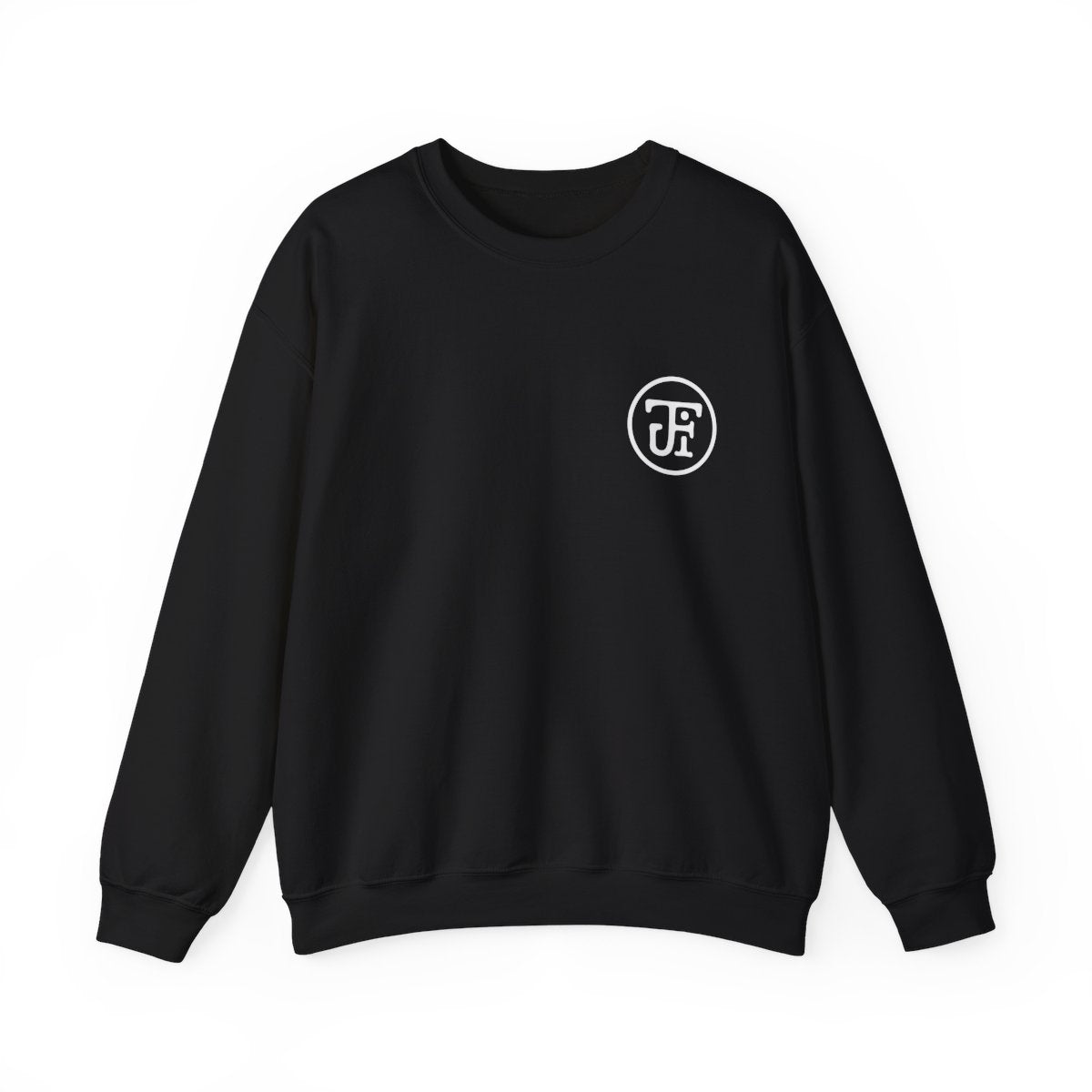Monogram Crew Sweatshirt — Black / Dark Heather