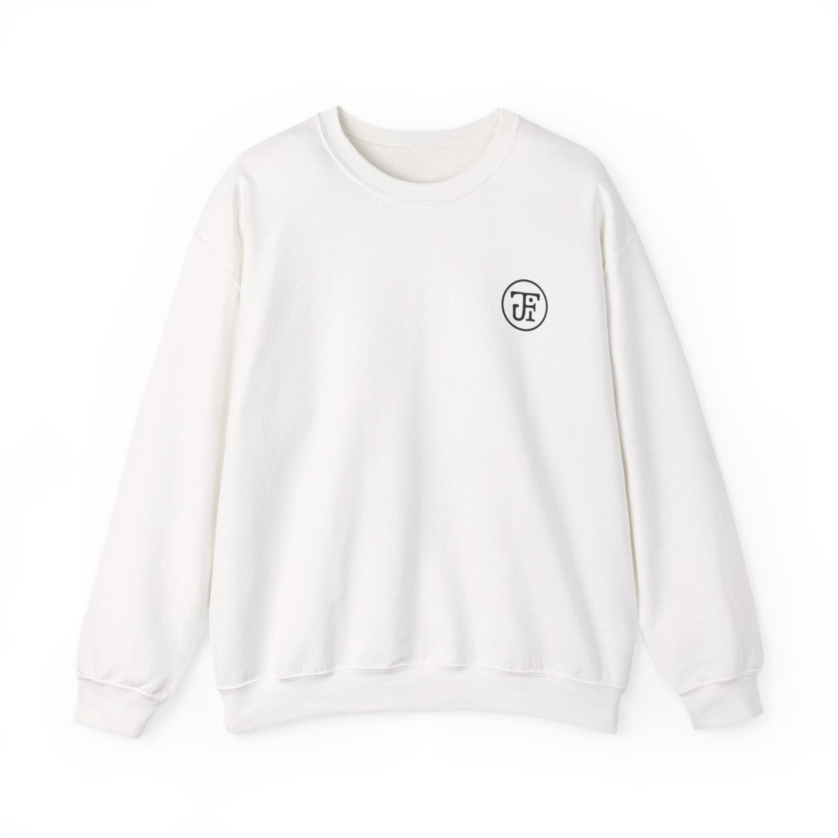 Monogram Graphic Crew Sweatshirt in White, front