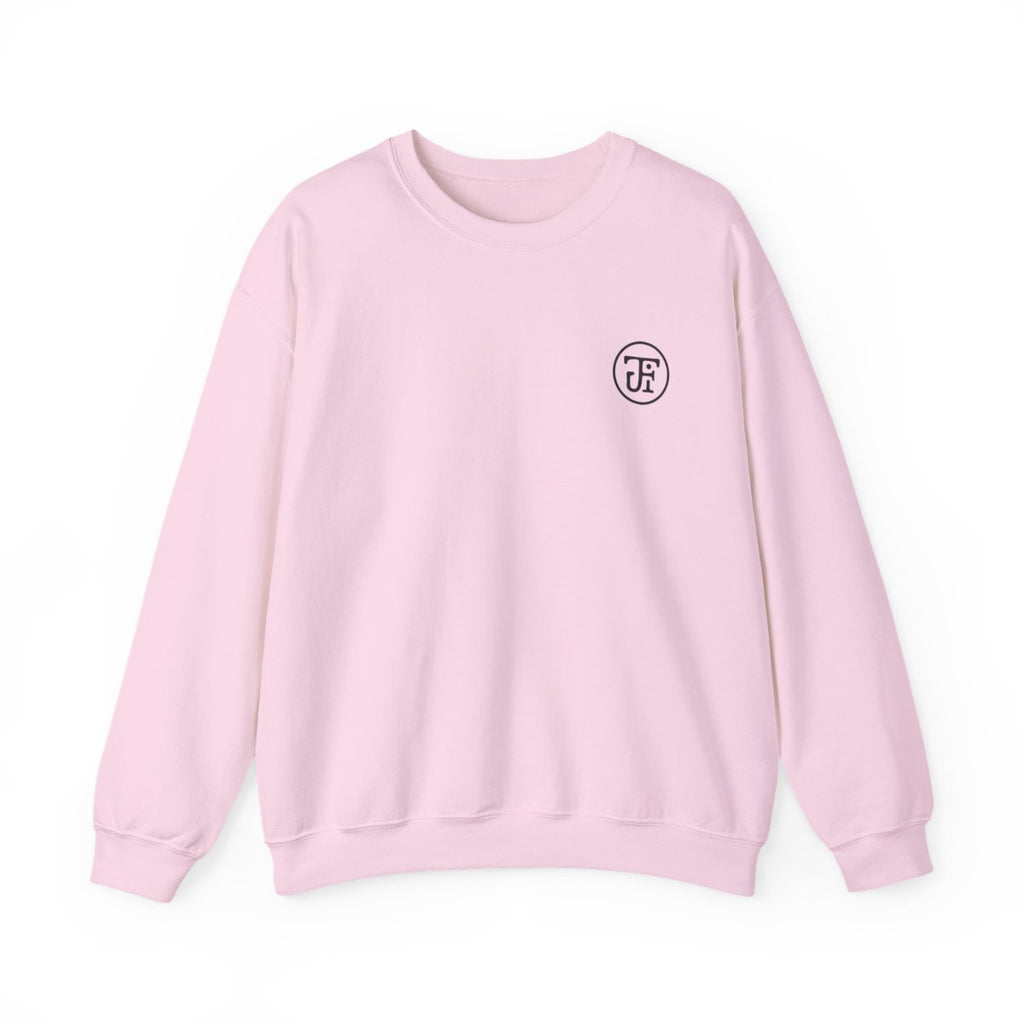 Monogram Graphic Crew Sweatshirt in Light Pink, front